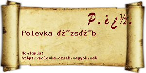 Polevka Özséb névjegykártya